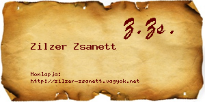 Zilzer Zsanett névjegykártya